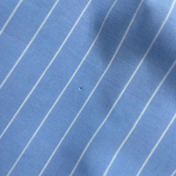 Madewell Cotton Pinstripe Skirt Light Blue 8 - Picture 4 of 9